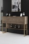 Hanah Home Luxe Cómoda Dorado y Nogal